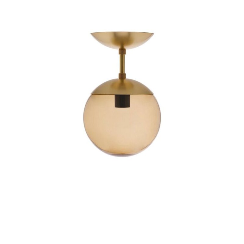 Lord tak/vägglampa Ø200 mässing/brun