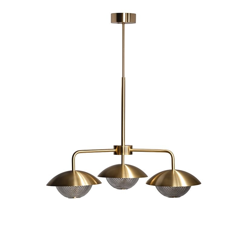Rubn - Grace 3 Chandelier H:575-850 mässing