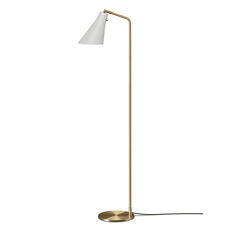 Miller golvlampa Sidengrå/mässing