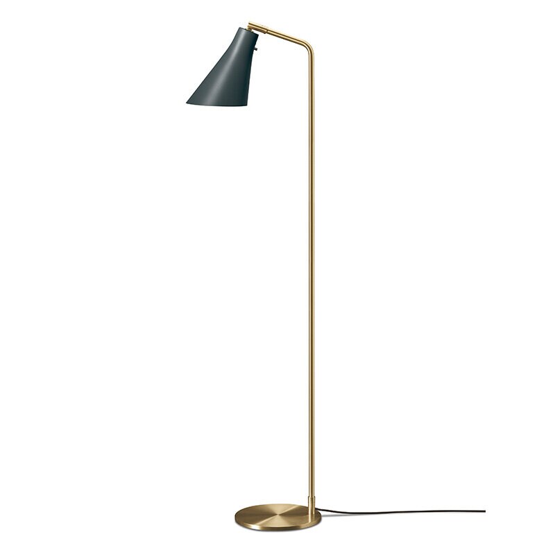 Miller golvlampa Skiffergrå/Mässing