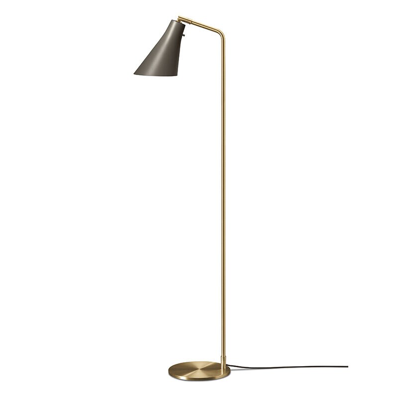 Miller golvlampa Umbragrå/mässing