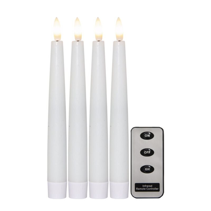 Star Trading - Antikljus LED 4-pack flamme slim vit