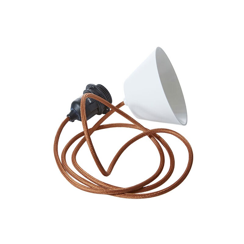 Alde & Lind - Takupphäng 2m E27 korall/koppar