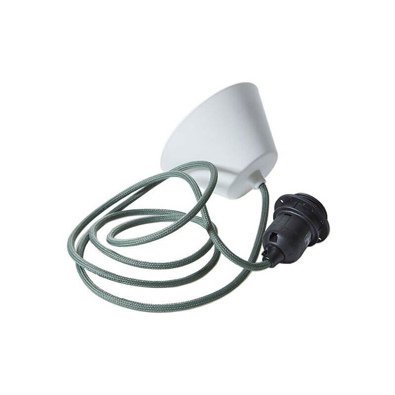 Alde & Lind - Takupphäng 2m E27 salviagrön