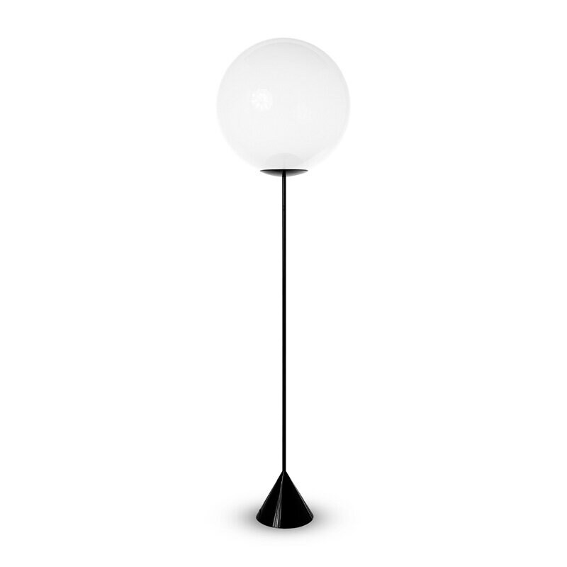 Globe Cone Slim golvlampa opal/svart