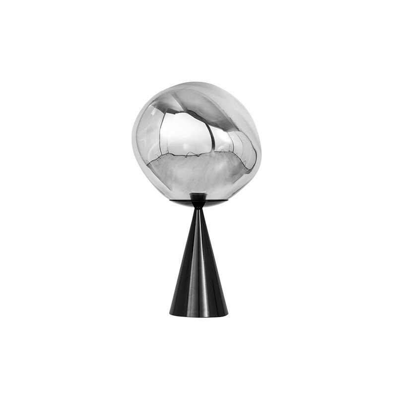 Melt Cone Fat bordslampa silver
