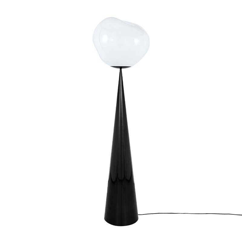 Melt Cone Fat golvlampa opal/svart