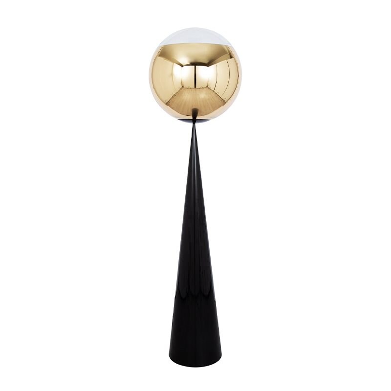 Mirror Ball fat golvlampa guld