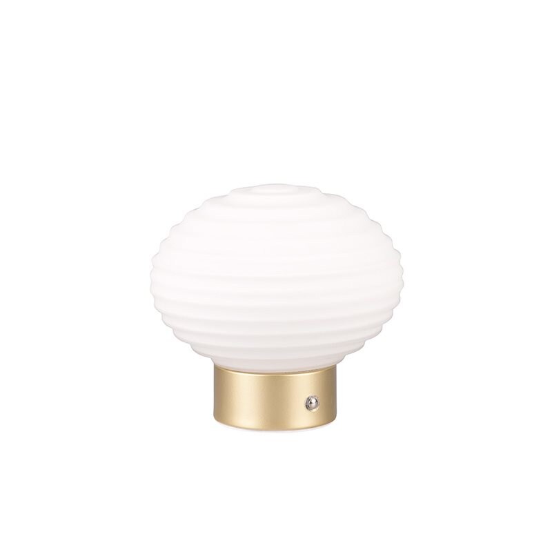 Earl portabel bordslampa mässing/vit