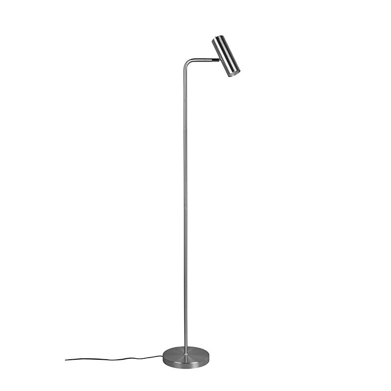 Marley golvlampa borstat stål