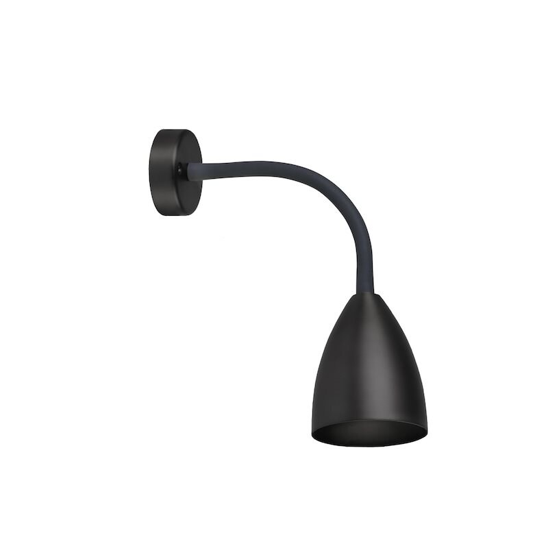 Trotsig vägglampa mattsvart