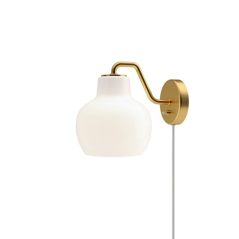 VL RING CROWN Vägglampa opalglas/mässing