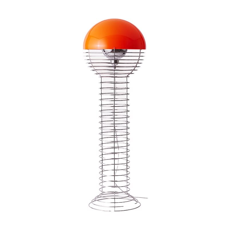 Wire golvlampa krom/orange
