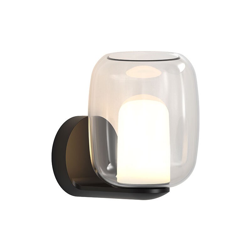 Aquina vägglampa IP44 matt svart