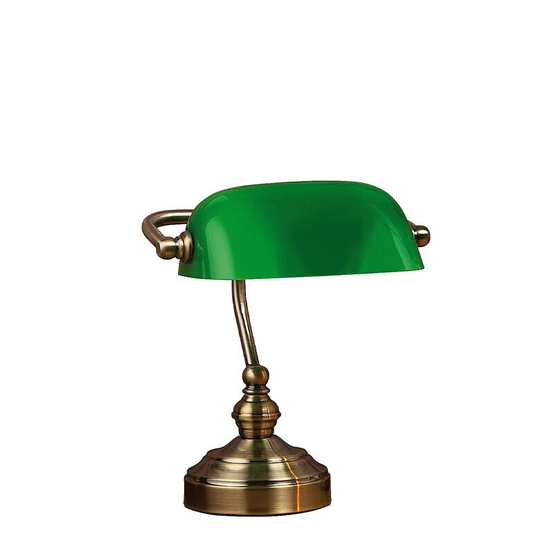 Markslöjd - Bankers 25 cm bordslampa oxide/grön