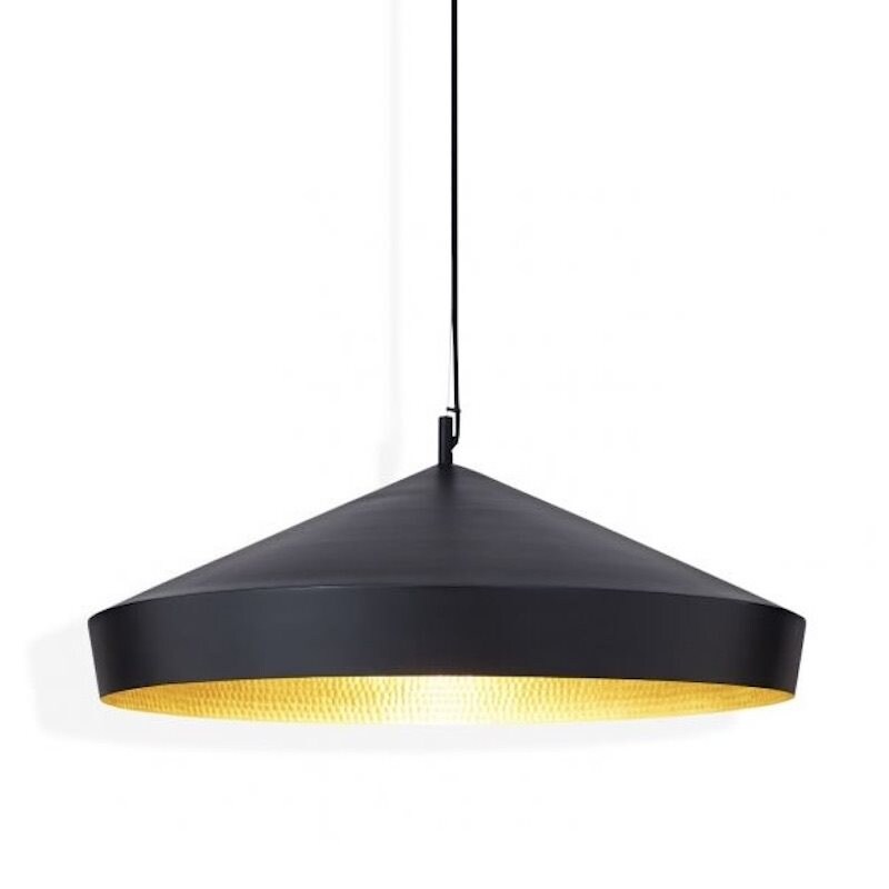 Beat flat taklampa svart