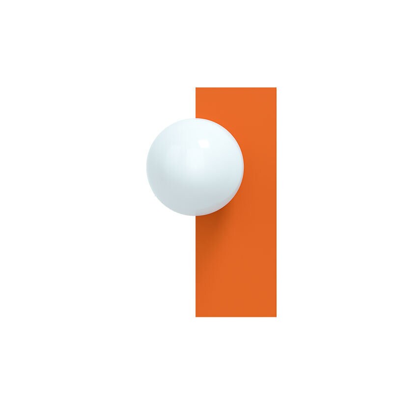 Swedish Ninja - Candy big rectangle S vägglampa Zesty Orange