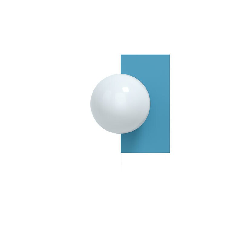 Candy little rectangle S vägglampa Scandi Blue