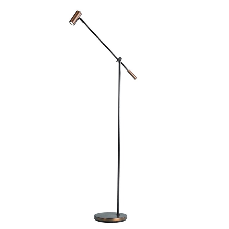 Cato golvlampa dimbar oxid/mattsvart