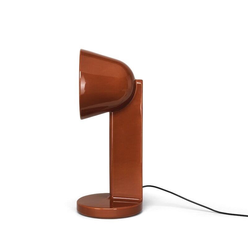 Céramique Side bordslampa rust red