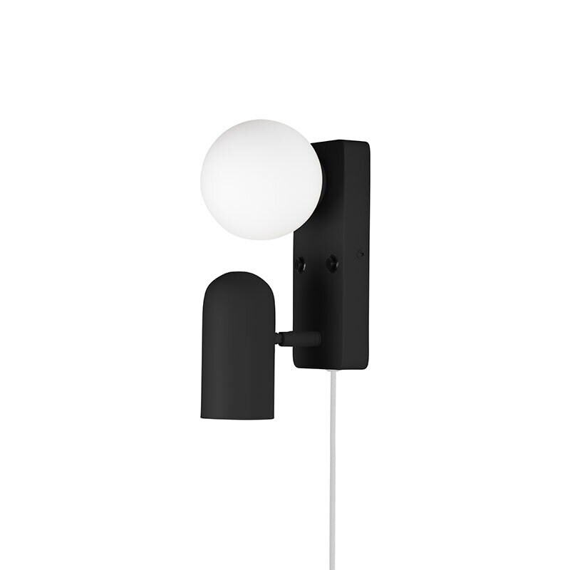 Globen Lighting - Doppio vägglampa svart/vit
