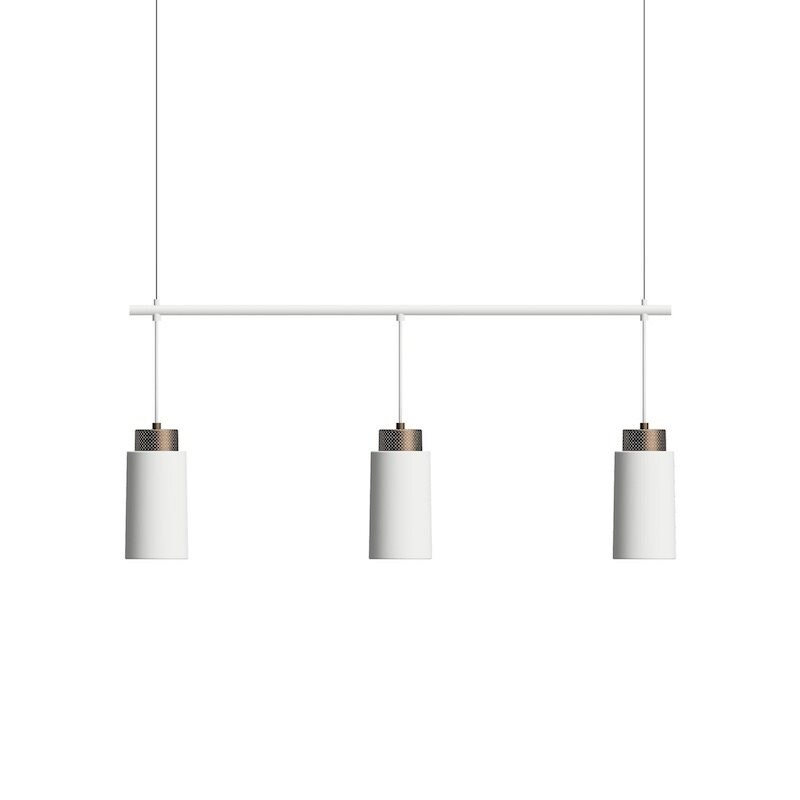 Herstal - Edge Trio taklampa mattvit/brons