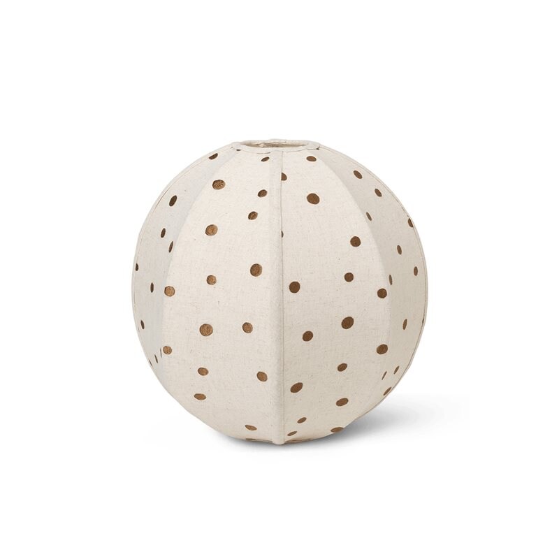 Dots lampskärm vit/brun