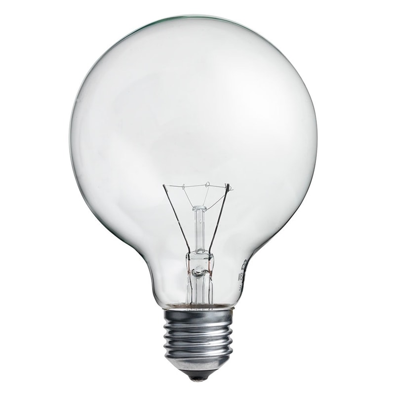 Glödlampa Glob 95mm 40W E27 Klar