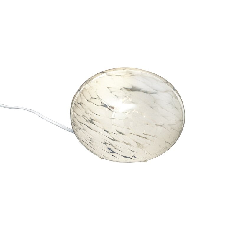 Aneta - Globus 13 cm bordslampa vit prickig