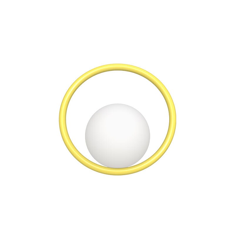 Hula Hoop vägglampa Sunshine Yellow