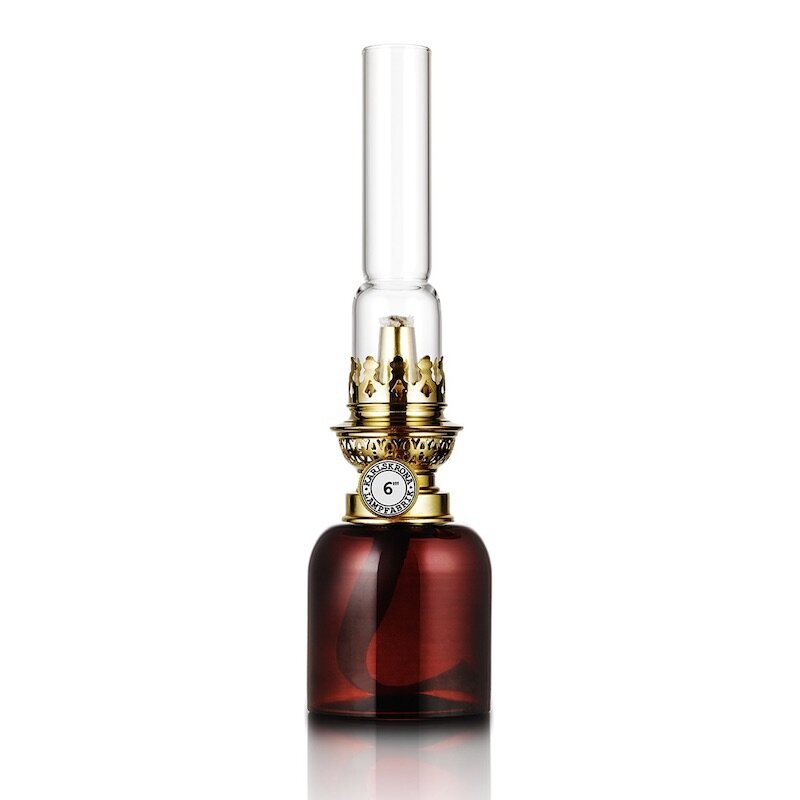 Karlskrona Lampfabrik - Koholmen 6^ fotogenlampa brun