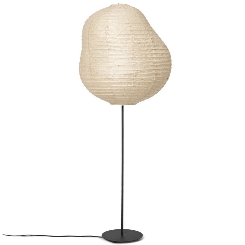 Kurbis tall golvlampa natur/svart