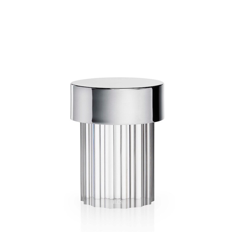 Last order fluted bordslampa polerad inox