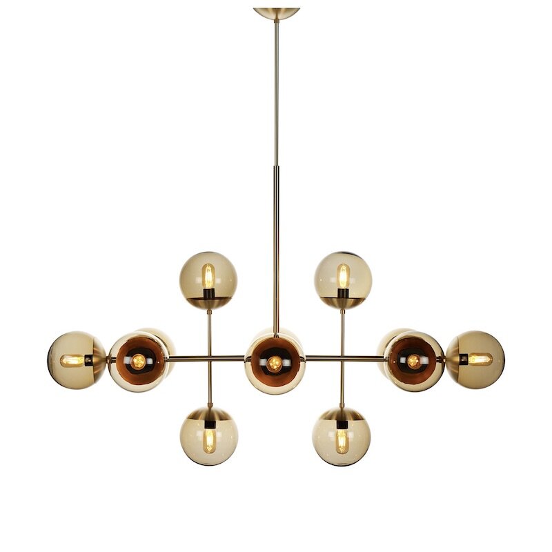 Lord ballroom taklampa mässing/brun