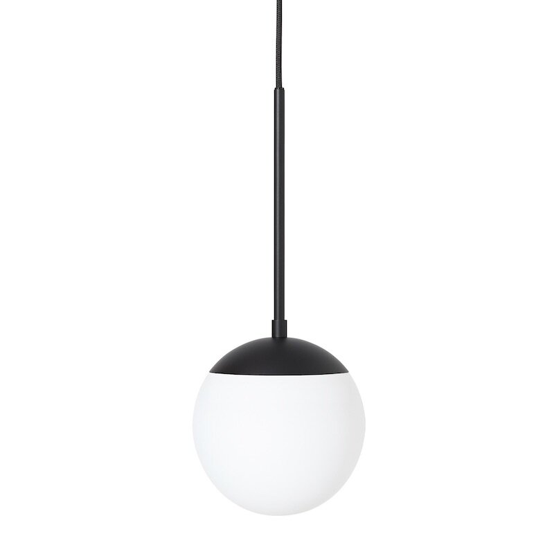 Lord 1 taklampa Ø200 svart/opal glas