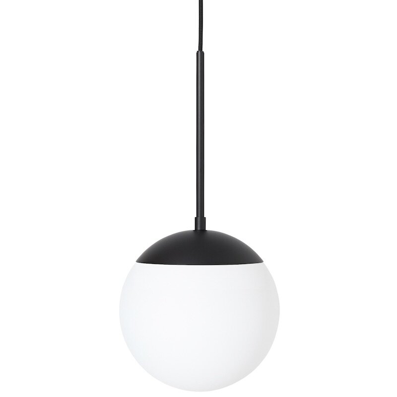Lord 1 taklampa Ø250 svart/opal glas