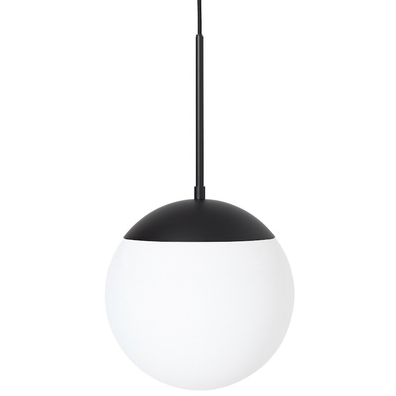 Lord 1 taklampa Ø300 svart/opal glas