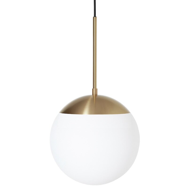 Lord 1 taklampa Ø300 mässing/opal glas