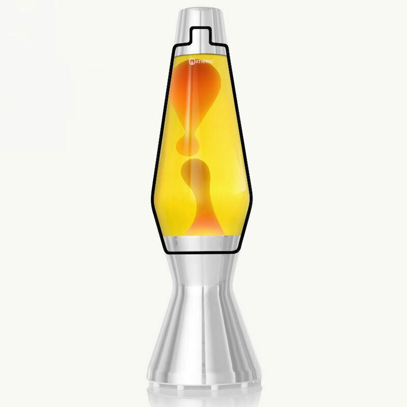 Mathmos - Astro reservflaska gul med orange lava