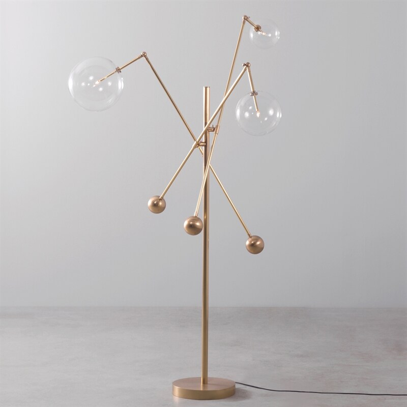 Schwung Home - Milan 3 golvlampa mässing