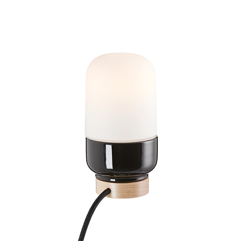 Ifö Electric - Ohm 100/190mm bordslampa opalglas/svart