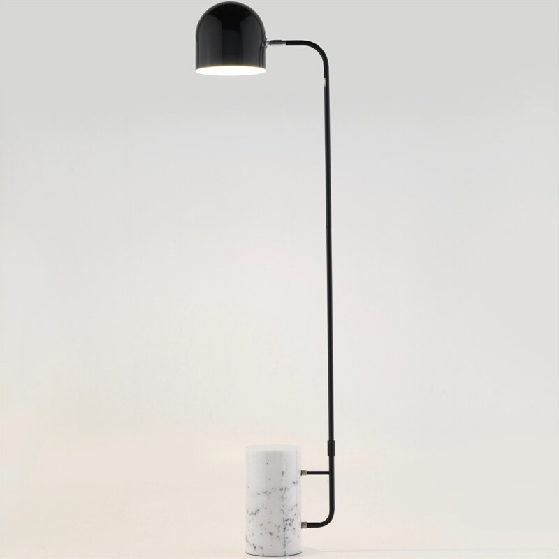 Luca golvlampa svart/vit marmor