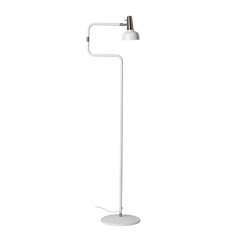 Ray golvlampa vit/nickel