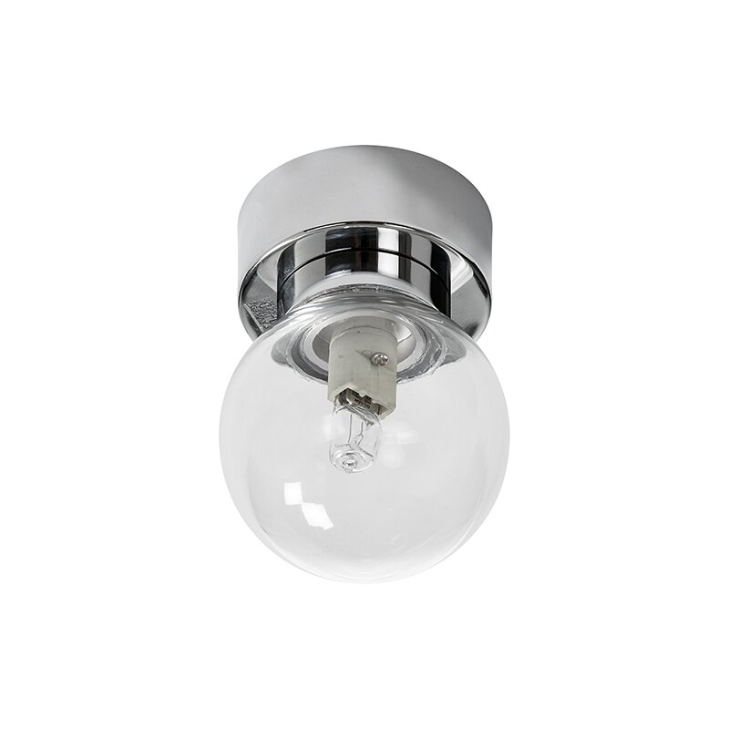 Armaturhantverk - Sandhamn 1:a taklampa IP44 krom/klar glas
