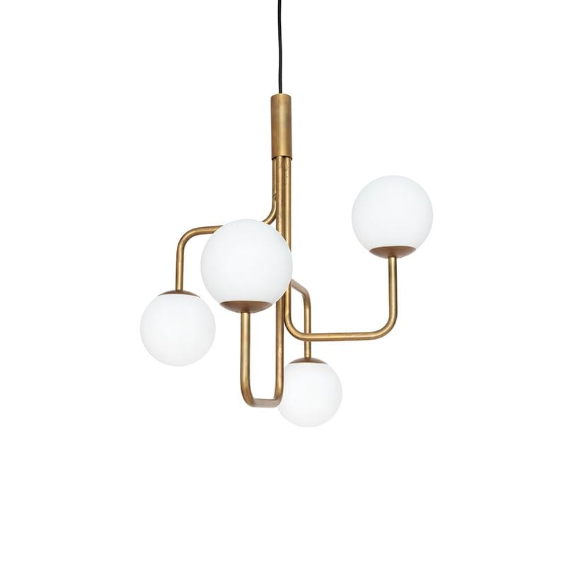 Konsthantverk - Strapatz glob Ø57,5 taklampa råmässing/matt opalglas