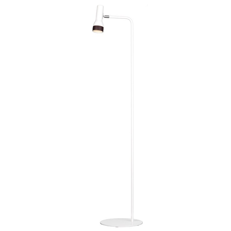 Örsjö Belysning - Talk golvlampa vit/brunt läder