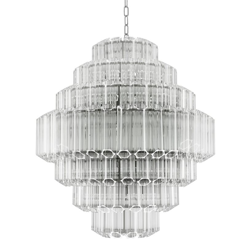 Vittoria Chandelier L taklampa klart glas/nickel