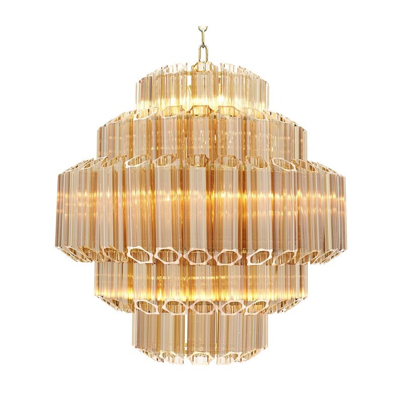 Vittoria Chandelier S taklampa guldfärgat glas/guld