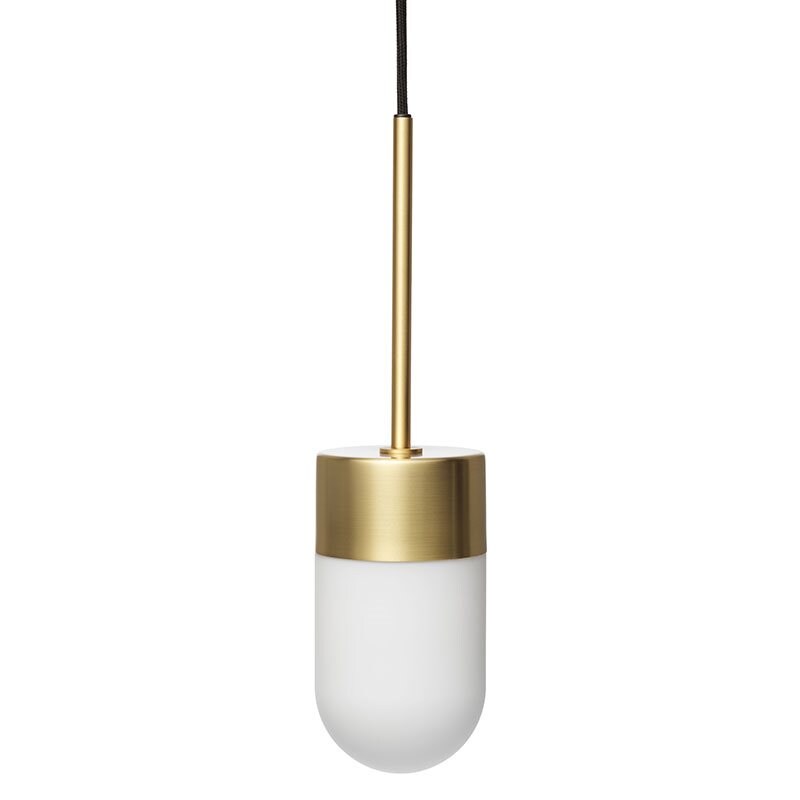 Vox taklampa mässing/opal glas