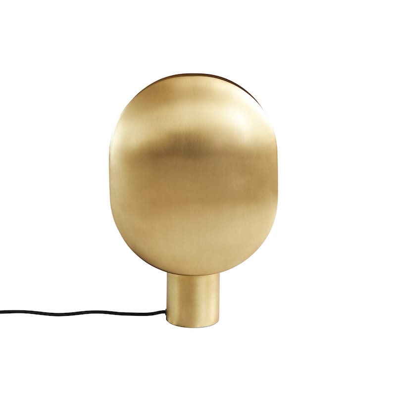 010046-1 CLAM TABLE LAMP BRASS